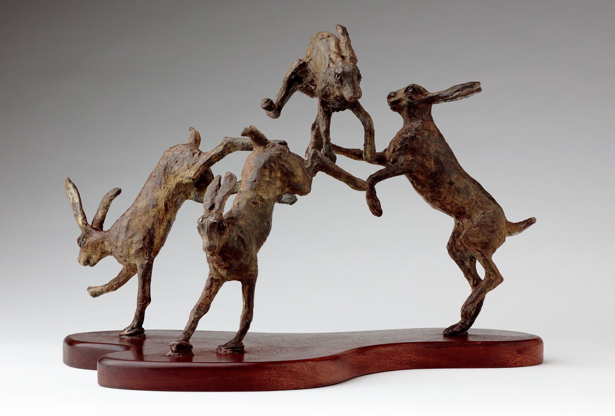 Bronze Sculpture Mad March Hares