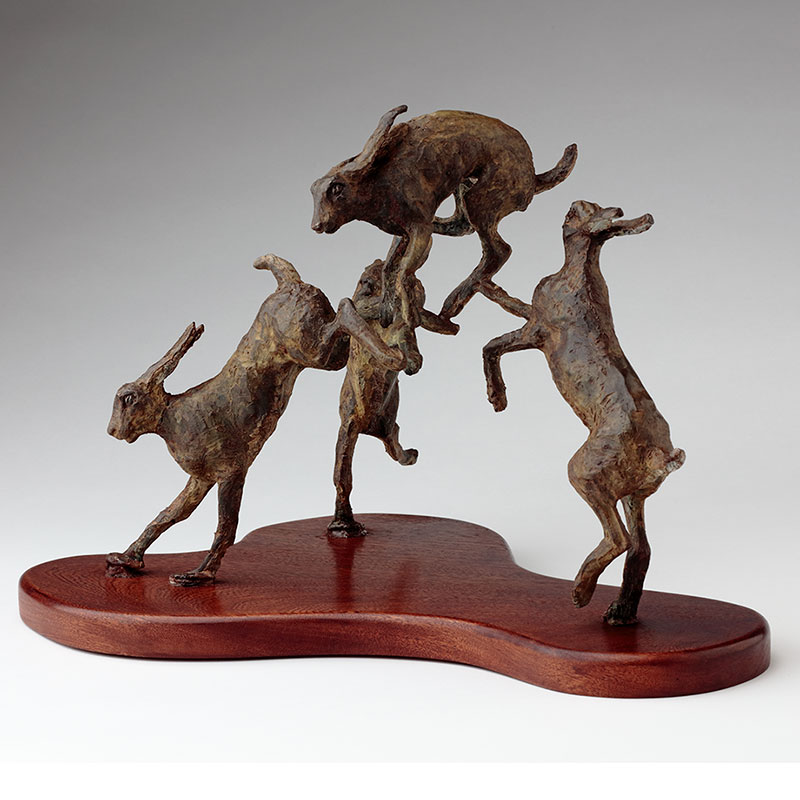 Bronze Sculpture Mad March Hares 007