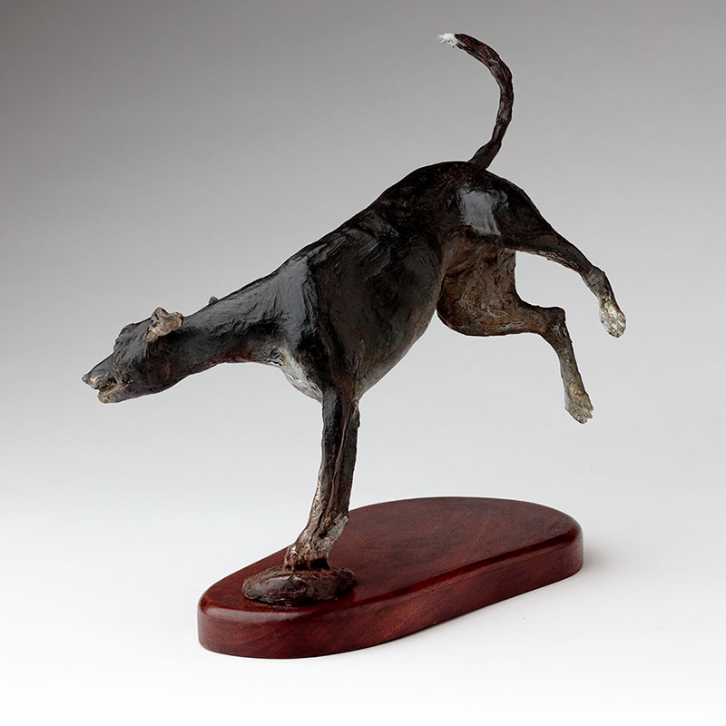 Bronze sculpture running whippets 8